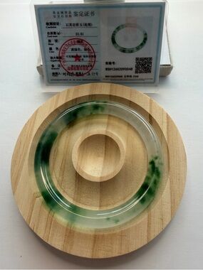 Certified Icy Tianshan Jade Bangle Bracelet